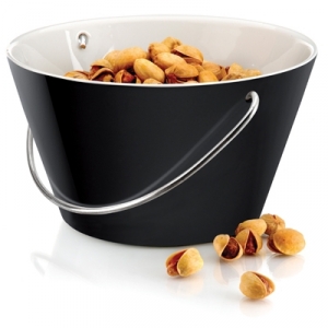 Saladier � anse - noir/blanc  Holbaek & Jensen