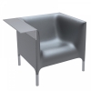 fauteuil argent m�tallis� - OUT/IN