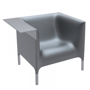 fauteuil argent m�tallis� - OUT/IN Philippe Starck
