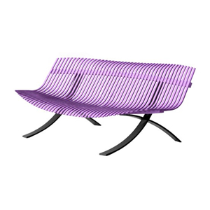 banc de jardin - pi�tement gris - Charivari Juliette Liberman