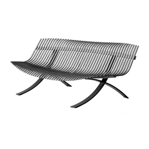 banc de jardin - pi�tement noir - Charivari Juliette Liberman
