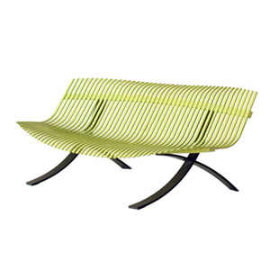 banc de jardin - pi�tement noir - Charivari Juliette Liberman